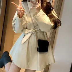 Medium Long Fashion Trench Coat Women's New British Style High-end Spring Autumn Temperament Coat Casual High Street Jacket 2025