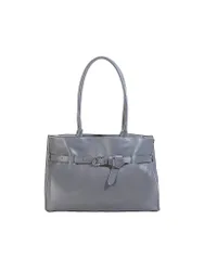 Ledertasche - Schultertasche SABINE SOFT blau damen