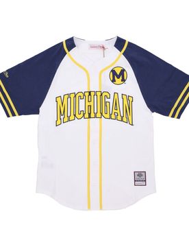 Casacca Bottoni Uomo Ncaa Practice Day Button Front Jersey Micwol White
