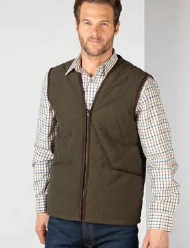 Danby Mens Quilted Two Ply Waistcoat - - Size: M - Rydale - FashionsVida