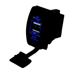Double Usb Input Rocker Power Switch 4.8a 5v Black One Size unisex