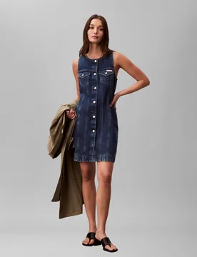 ABITO TRUCKER IN DENIM SENZA MANICHE - Calvin Klein Jeans - FashionsVida