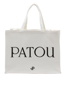 Patou Borsa tote in cotone bianco