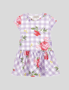 Abito floreale bambina glicine