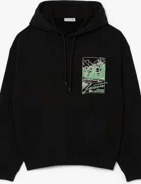 Sudadera de hombre con capucha de felpa estampada - Lacoste - FashionsVida