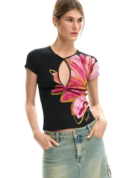 Damen T-Shirt Schwarz 508858