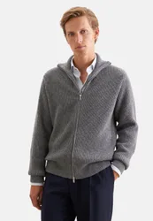 Regular Cardigan Uni Grau L