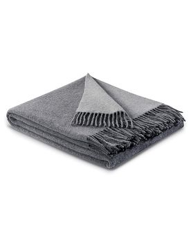 Manta de lana - Plaid KIBO 130x170cm Gris Plata gris