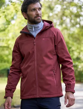 Exodus' Mens Softshell Jacket Insulated Breathable Water Resistant Coat Dark Red - Size X-Large - Mountain Warehouse - FashionsVida