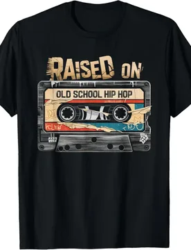 Raised on Old School Hip-hop Cassette Graffiti Rap T-Shirt 100% Cotton O-Neck Short Sleeve Summer Casual Mens T-shirt Streetwear - Aliexpress - FashionsVida