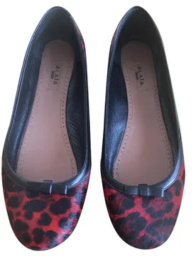 Alaia calf hair ballerina flats - Alaia - FashionsVida