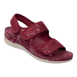 Bequem-Klettsandalette „Christa“ rot 40 Damen