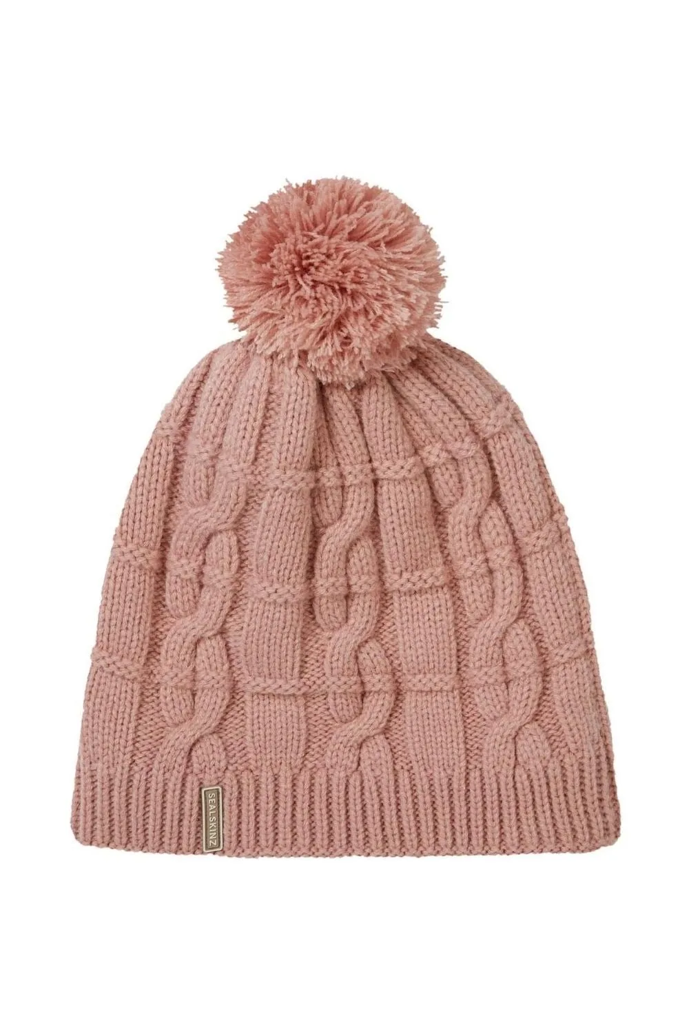 Hemsby Unisex Waterproof Cable Knit Bobble Hat - - Size: L-XL - Sealskinz - FashionsVida