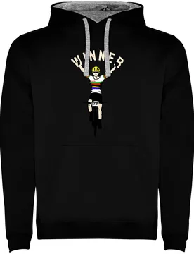 Felpa Con Cappuccio Winner Black - Kruskis - FashionsVida