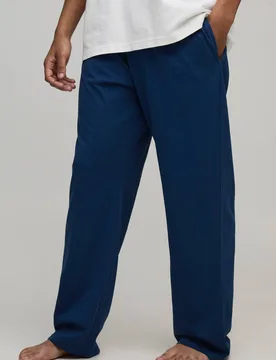 Men's Loungewear Straight Leg Jogger Navy Size Small Navy S - boohooMAN - FashionsVida