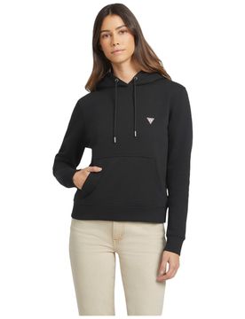 Guess felpa nera cappuccio mini logo W4YQ04KC811JBLK