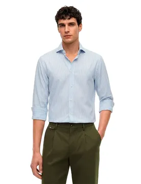 Chemise à Manches Longues Mw0mw42722 Cloudy Blue 40