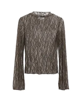 Camiseta de manga larga marrón 42 - Comma - FashionsVida