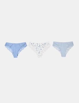 Slip brasiliani in cotone – confezione da 3 pezzi - multicolor