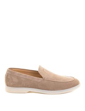 Mocassino In Suede E Fondo Gomma