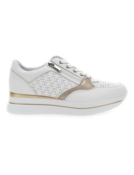 Stringate Bianche con Cerniera Laterale H216361 39