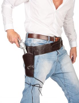 RUBIES NL Cowboy Waffen Gurt braun