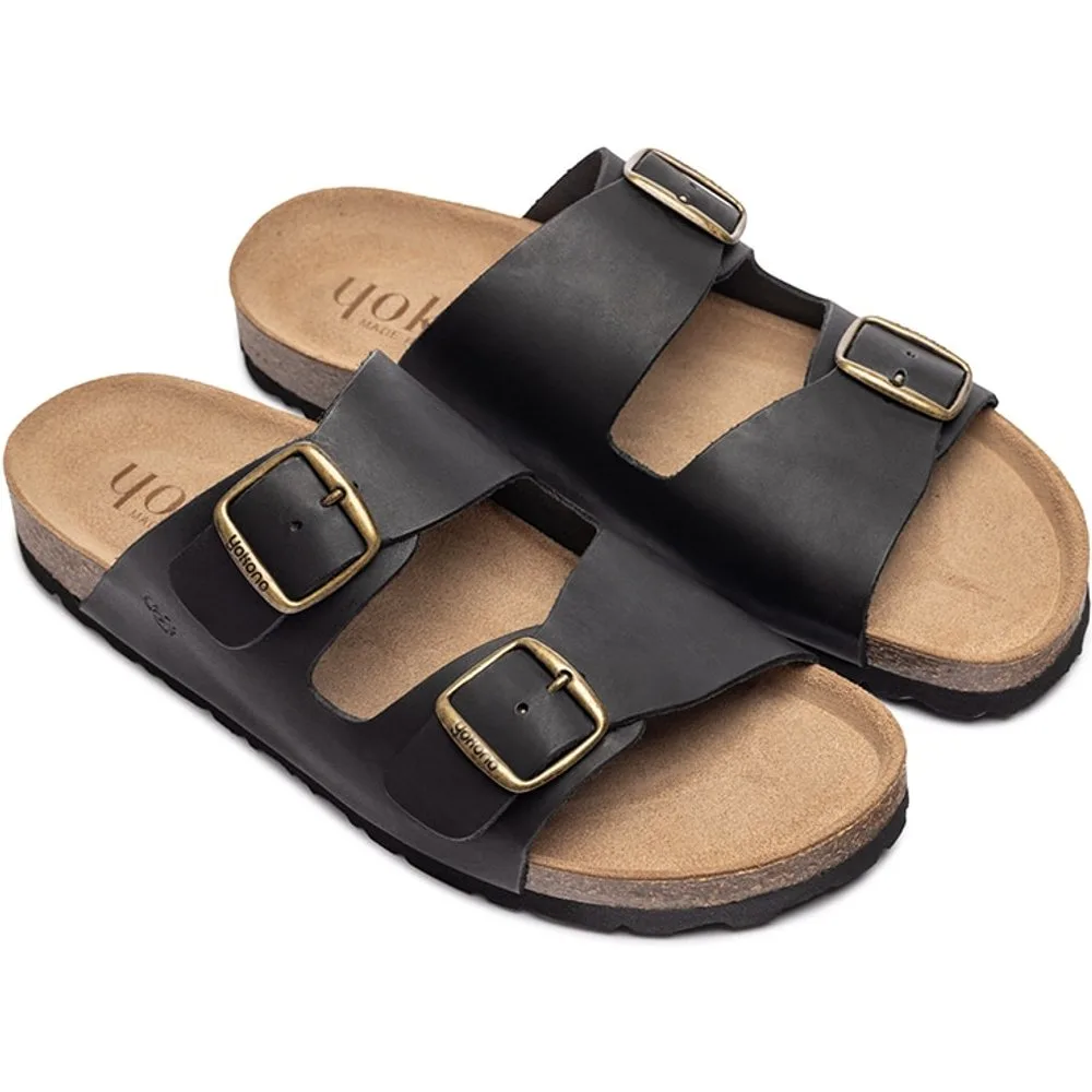 Sandalias planas de hombre de piel - Yokono - FashionsVida