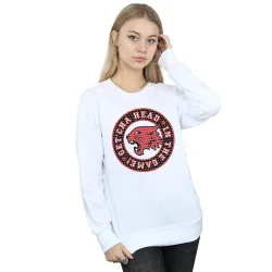 Women's High School Musical The Musical Head In The Game Sweatshirt in White Size: Medium - White - Size: M