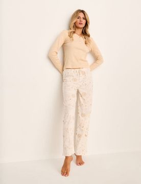 Pigiama in cotone a due pezzi - nude