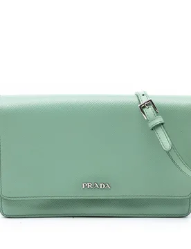 Saffiano Wallet on Strap - Prada - FashionsVida