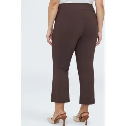 Pantalones de mujer kick flare cintura elástica asimétrica banda elástica asimétrica en la cintura para el máximo confort