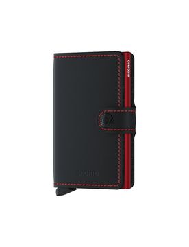 Geldbörse - Miniwallet Matte black & red schwarz baby