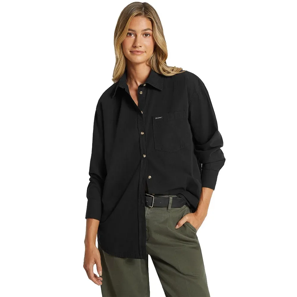 Jeans Camicia A Maniche Lunghe Oversize Pocket Jet Black A996 M - Guess - FashionsVida