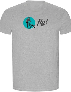 Maglietta A Maniche Corte Fly Eco Heather Grey - Kruskis - FashionsVida
