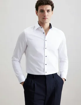 X-Slim Business Hemd Uni Weiß 36 - Seidensticker - FashionsVida