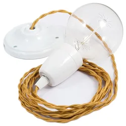 Cables Suspension Luminaire Tm05 Diy 50 Cm Gold / White One Size