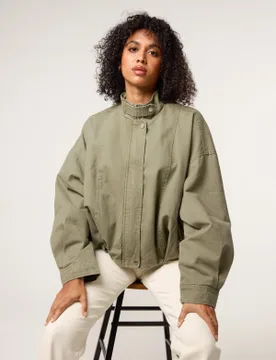 Bomber Jacket - L / KHAKI - female - Blue Vanilla - FashionsVida