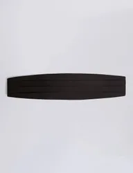 Pure Silk Cummerbund Black male