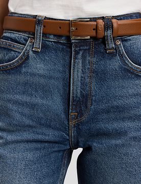 Leather Belt Dark Brown Größe 90 female