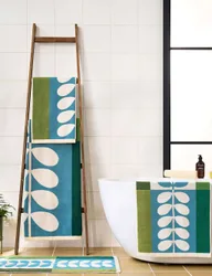 Pure Cotton Stem Check Towel Green Mix