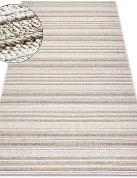 Teppiche Teppich Jersey 19233 Beige - Linien, Struktur, 60x100 Cm 60x100 Cm