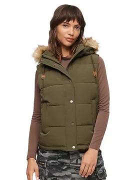 Gilet Everest Faux Fur Military Olive L