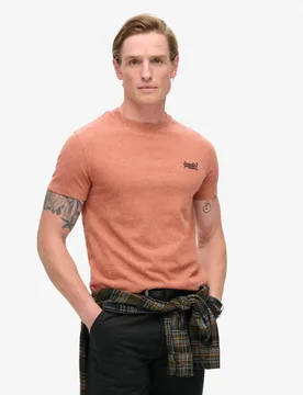 Cotton Crew Neck T-Shirt Pumpkin male - Superdry & Co - FashionsVida