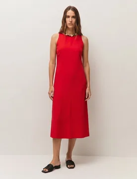 Vestido largo de tirantes con cremallera invisible en la espalda - System Action - FashionsVida