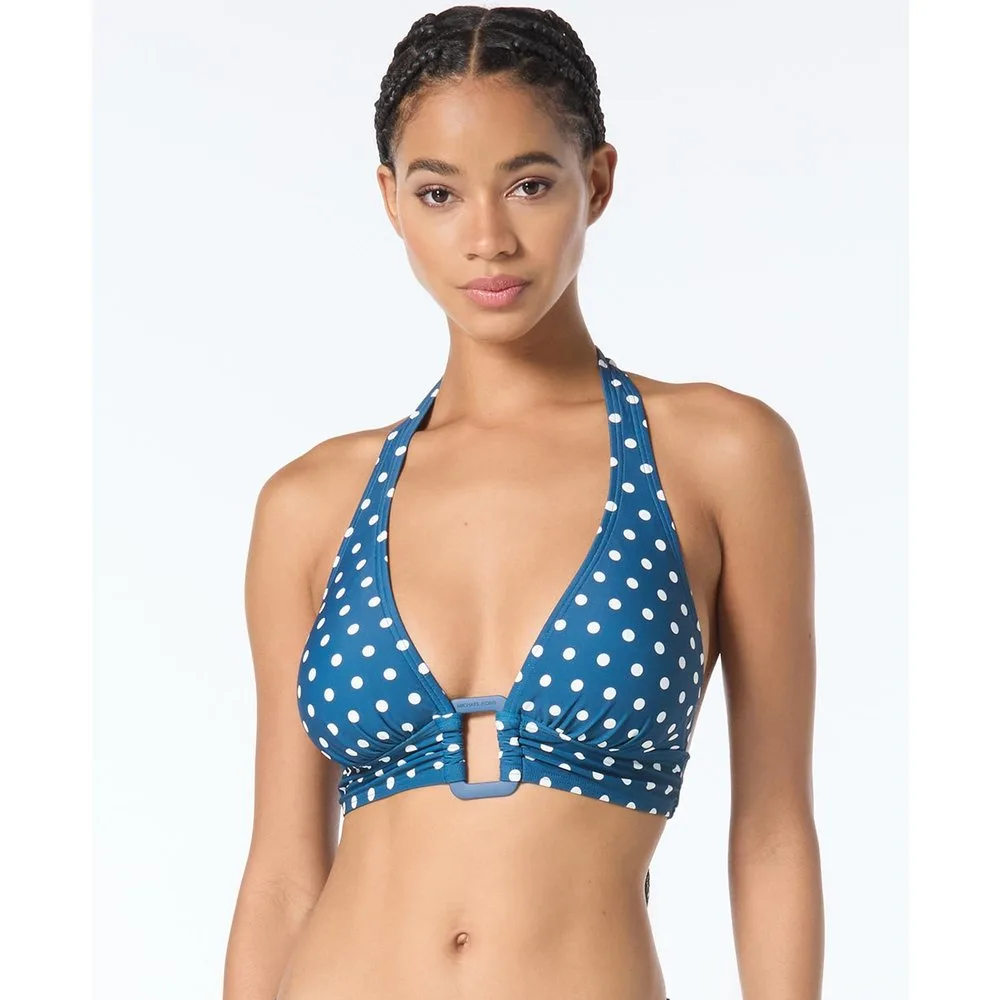 Sujetador halter estampado lunares con hebilla mk - MICHAEL Michael Kors - FashionsVida