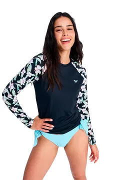 Rash Guard Manches Longues Erjwr03897 Anthracite Spring Charming Sma S - Roxy - FashionsVida