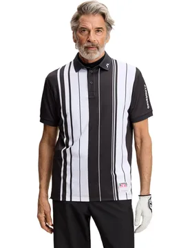Polo 30Y Tour Tech Striped, anthrazit/weiß xl - J.lindeberg - FashionsVida