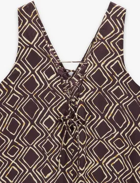 Mono largo sin mangas con estampado geométrico - Parfois - FashionsVida