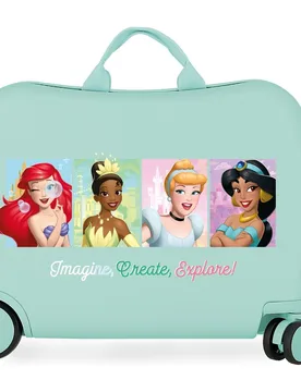 Maleta infantil 2 ruedas multidireccionales Imagine create & explore 2 con capacidad de 38L en turquesa - Disney - FashionsVida