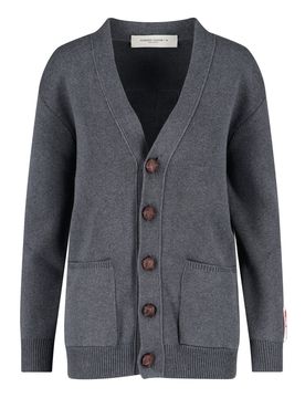 Cardigan con maxi logo sul retro